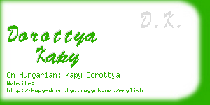 dorottya kapy business card